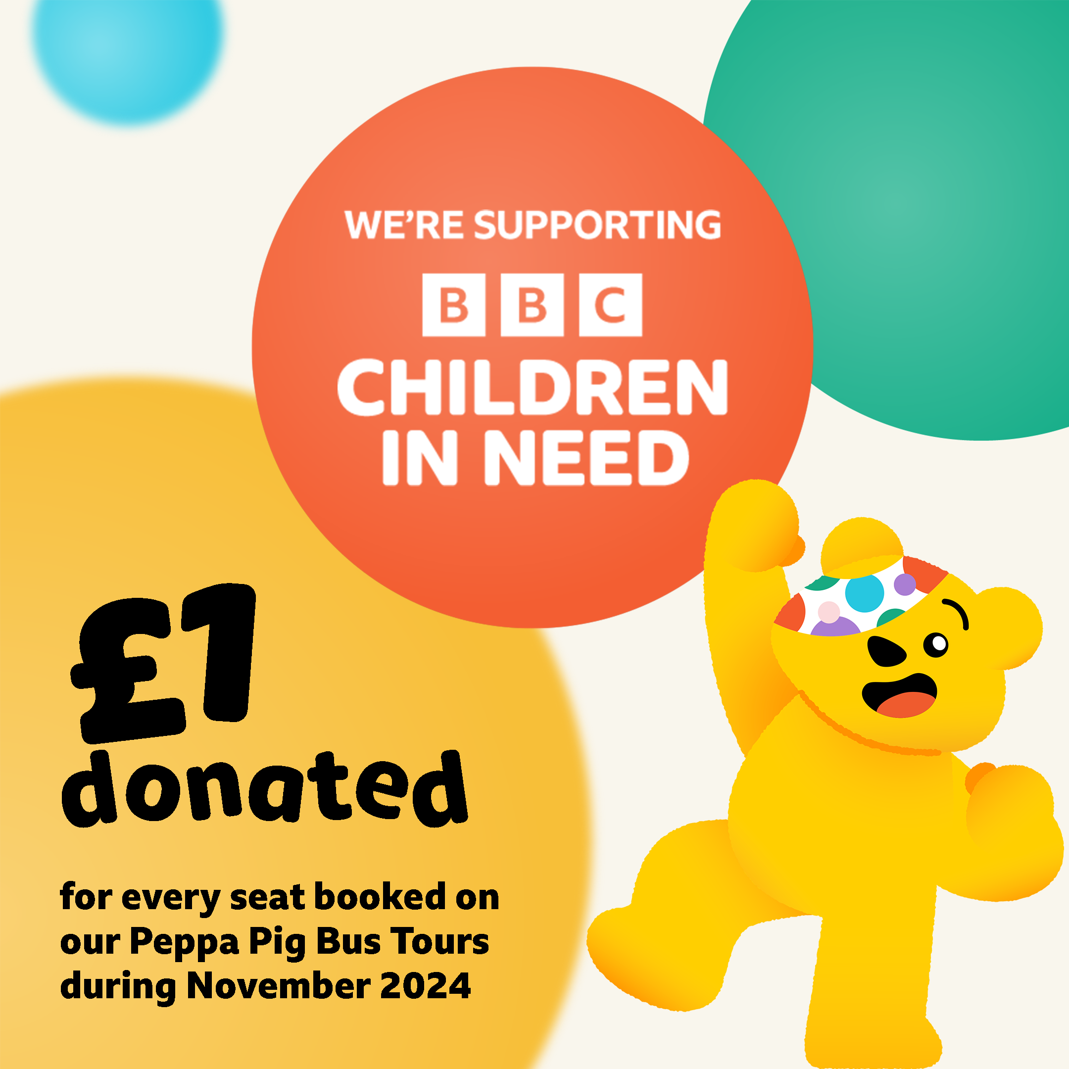 Children in Need Fundraising with Pudsey & Peppa Pig Nov 2024