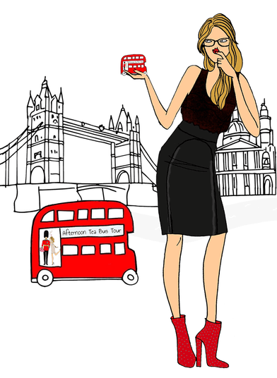 London bus advertising girl