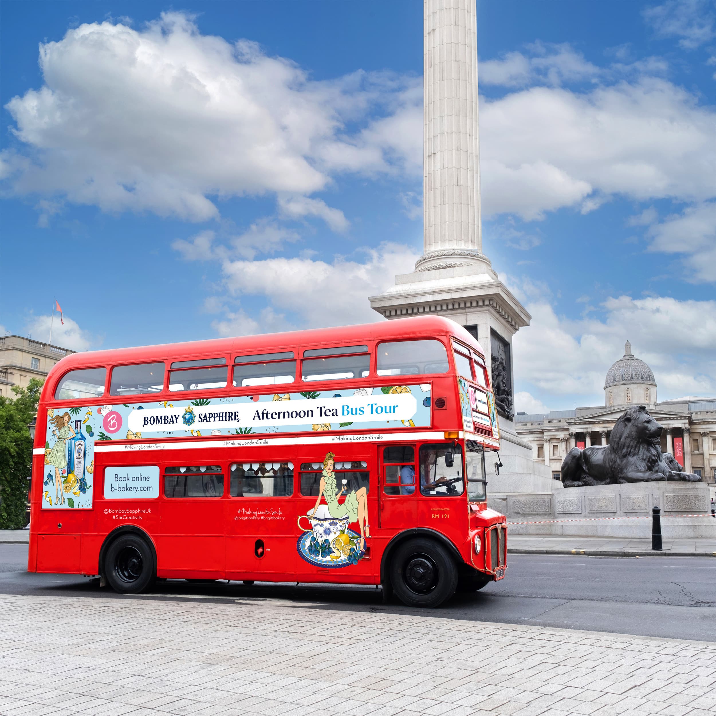 Bombay Sapphire Afternoon Tea Bus Tour Launches with Brigit's Bakery