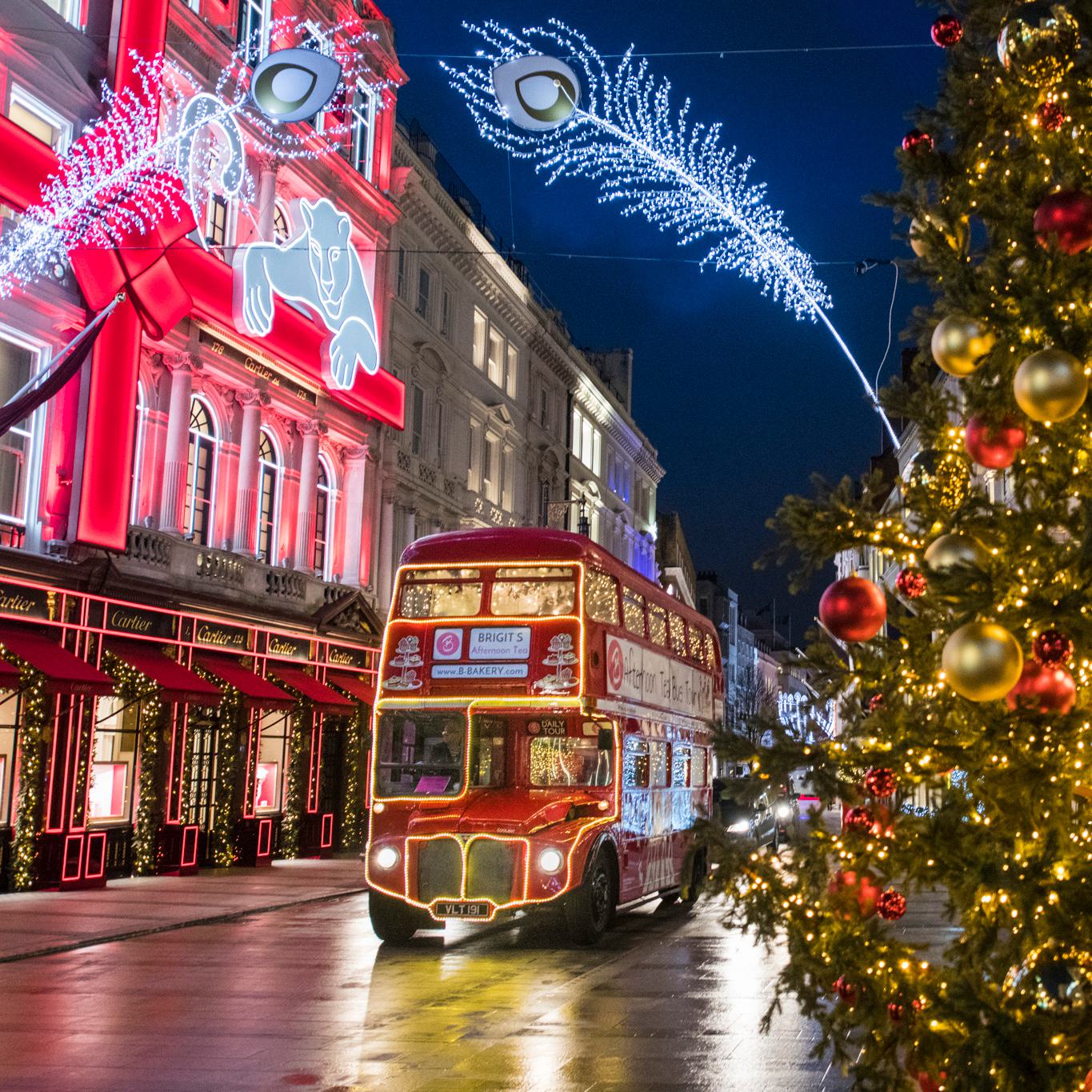 Christmas Lights Afternoon Tea Bus Tour in London Brigit's Bakery