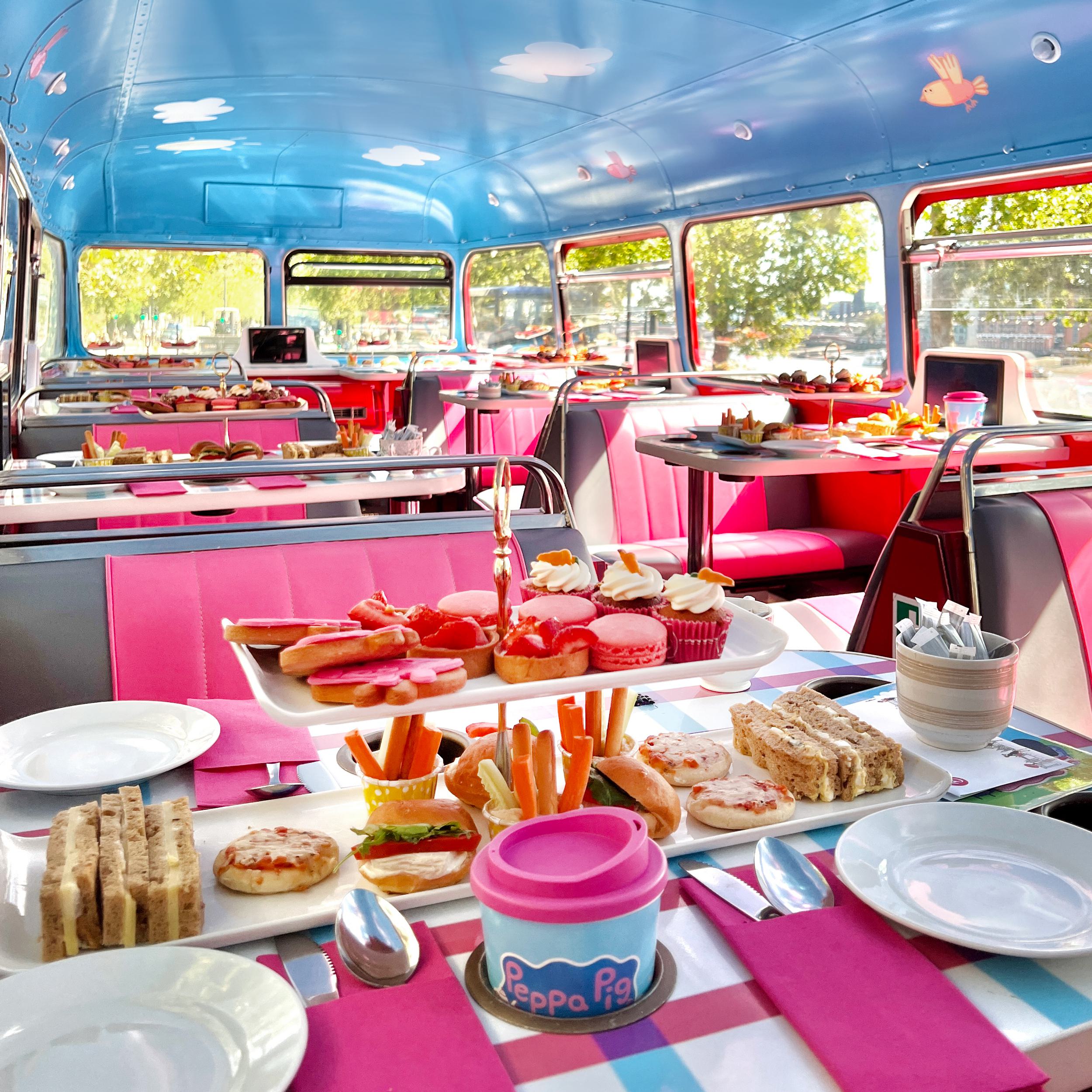 Fun things to do in London at Easter: Peppa Pig Afternoon Tea Bus Tour