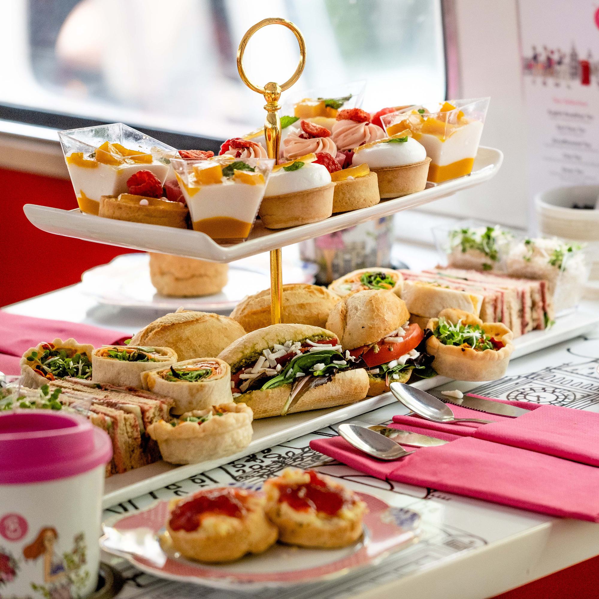 Best London sightseeing bus tours - Brigit's Bakery Vegan Afternoon Tea options