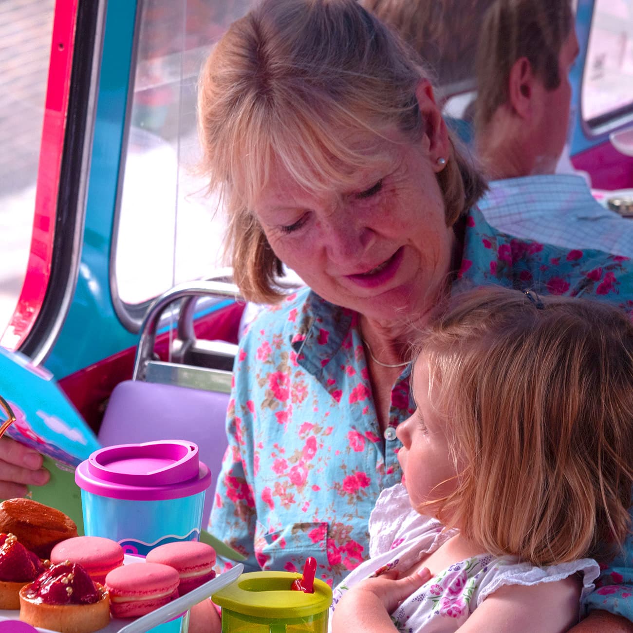 Activities to do with grandkids in London: Peppa Pig Afternoon Tea Bus Tour